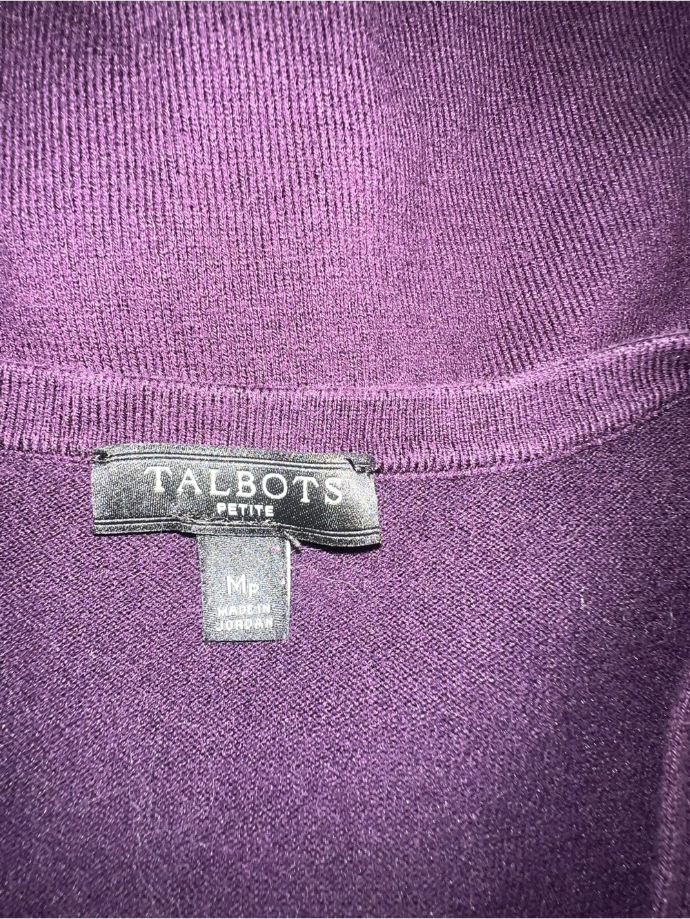 Talbots Women's V-Neck Sweater - Plum - Medium Petite - Picture 3 of 3